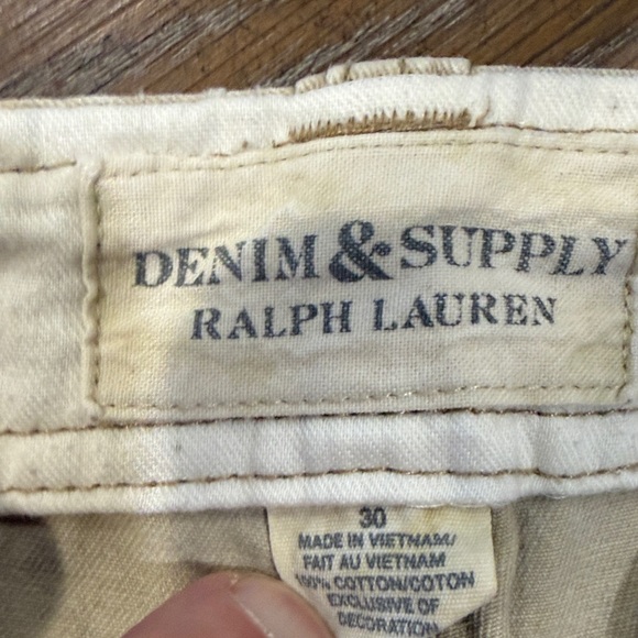 Denim & Supply Ralph Lauren Beige Cargo Shorts - Picture 3 of 10